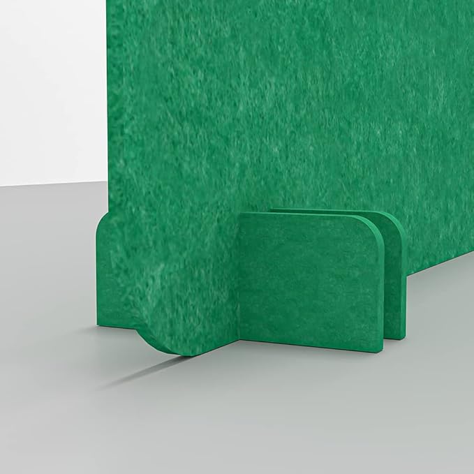 Escape 12" Freestanding Desk Divider | Eco-Friendly Acoustic Privacy Screen | Noise Reducing Desk Partition | 71" Wide | Sky Blue