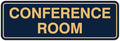 Standard Conference Room Sign - Blue/Gold - Small 10 Pack