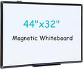 XIWODE 32x44 Inch Magnetic Dry Erase Whiteboard，Black Aluminum Frame Wall-Mounted for Home School Office Conference Room