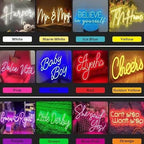 Lorxi Custom Neon Signs, Light up Signs For Wall Decor, Neon Sign Personalized For Bedroom,Wedding, Birthday, Party , Customized Led Light Sign For Gifts Bar Game Business Logo, Led Name Sign Neon Light