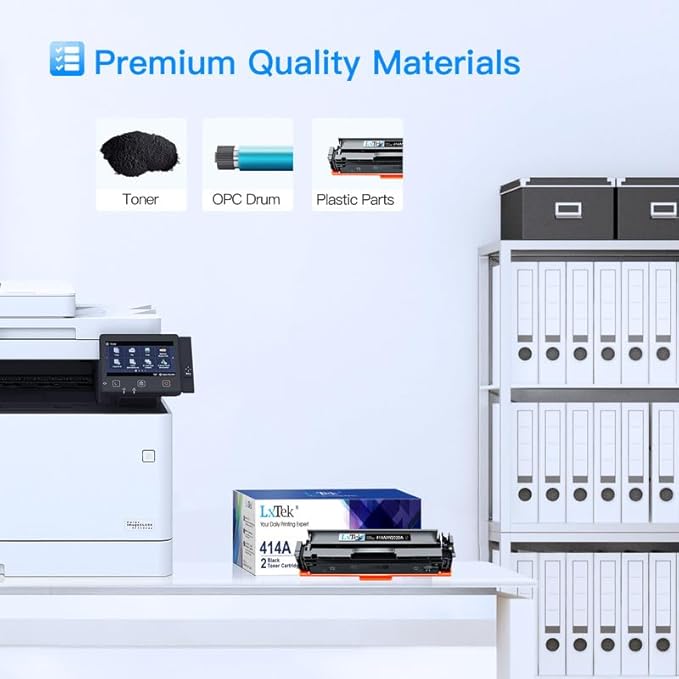 414A Black Toner Cartridges W2020A (with Chip) Replacement for HP 414A 414X Toner Cartridge Compatible with HP Color Pro Laserjet MFP M479fdw M479fdn M454dw M454dn Printer (2 Pack)