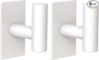 VAEHOLD Wall Towel Hooks, Heavy Duty Sticky Holder Waterproof Towel Hooks for Hanging Coat, Clothes, Closet Hook Wall Mount for Kitchen (White, 2 Pack)