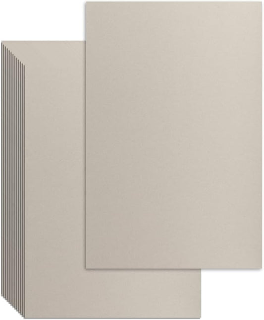 25 Pcs Book Board, Binder Board, Cover Board, Heavy Duty Chipboard for Book Binding, DIY Cardboard (Gray, 5 x 7 Inch 100PT)
