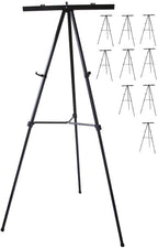 Pack of 10-Lightweight Aluminum Flip-Chart Presentation Easel, Black (10 Pack)