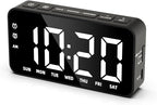 Small Digital Alarm Clocks with Rechargeable Backup Battery for Bedrooms Living Room Study Loud Bedside Desk Clock with Memory Function Dual Alarm & 3 Modes Weekends Weekdays Every Day for Kids Adults