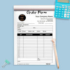 Custom Carbonless Sales Invoice Form Books for Small Business, Personalized NCR 3-Part Receipt Book with Carbon Copies, Cover Add Company Name, Address and Number Printed