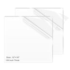 2 Pack 12x16 Inch Acrylic Sheet 1/8" Thick, Cast Acrylic Sheet, Clear Plexiglass Sheets, for Craft Projects, Display Cases, Signs, Photo Frame