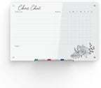 Audio-Visual Direct Magnetic Weekly Planner Dry-Erase Board for Wall - 24" x 36" - (Chore Chart, White)