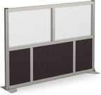 NBF Office Partitions - Cubicle Privacy Panel Wall Divider - Modern Room Separator with Quick Assembly - Indoor Laminate Free Standing Portable Room Divider Panel - 52" H x 73" W (Espresso)