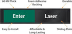 SmartSign Laser - Enter/In Use Slider Sign, 2.25" x 10", 60 mil Plastic Plate in Aluminum Frame with Foam Adhesive Backing, Privacy Slide Door Indicator, Red/Green on Black, Made in USA