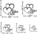 Personalized Valentines Metal Wall Sign, Custom Infinity Heart Love Couple Name Sign, Valentine's Wedding Gifts for Couples, Metal Engagement Sign, Home Decoration, Gift for Anniversary