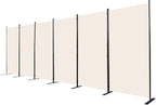 CHOSENM Room Divider, 6 Panel Folding Privacy Screens with Wider Support Feet, 6 Ft Portable Room Partition for Room Separator, 204" W X 71" H, Beige
