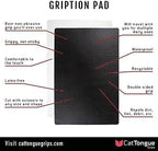 CatTongue Grips Non-Adhesive Anti-Slip Mat - Multi-Purpose Non-Slip Pad for Countertops, Desks, Tables & Workspaces - Ideal Desk Mat, Drawer Liner, Laptop Pad & More (Black, 8” x 12”)