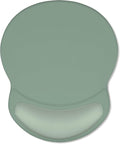 ITNRSIIET Ergonomic Mouse Pad with Comfort Gel Wrist Rest, Non-Slip PU Base, Smooth Textured Surface, Reduces Hand Fatigue & Wrist Pain, 8.7 x 7.2 Inch for Office Gaming Home, Sage Mint Gradient