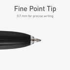 Pentonic GR-T Retractable Gel Pens, 24 Count, Assorted Color Ink (12 Black, 8 Blue, 4 Red), 0.7 mm Fine Point, Smooth Writing For Journaling (1002360)