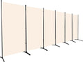 Room Divider 6FT Folding Privacy Screens, 6 Panel Partition Room Dividers w/Freestanding Design, Portable Wall Divider for Room Separtation, Fabric Screen Panel for Home Office Bedroom Dorm