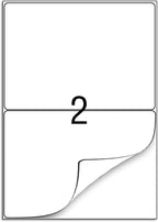 BESTEASY Round Corner Half Sheet Self Adhesive Shipping Labels for Laser and Ink Jet Printers, White Blank (4000 Sheets, 8000 Labels)