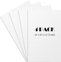 Elcoho 4 Pack White Foam Board, 24 x 36 Inch Acid-Free Foam Core Board, 5mm Thick Double Sided White Poster Boards for Presentation Art Display Office School Projects Crafting Sign Making