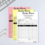 Personalized Invoice Book Custom 2 Part/3 Part Receipt Book Quote Estimate Order Forms Carbonless Form with Your Company Name Logo Address,2-10 Books (Style 10)