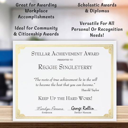 PaperDirect Black on White Classic Specialty Certificates, 8½ x11, Foil Accents, 50 Count, Certificates And Awards Paper, For School, Work, Diplomas & Award Certificates