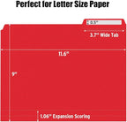 Sooez 6 Pack Plastic File Folders Colored with Sticky Labels, Heavy Duty Plastic Colored File Folders Letter Size with Erasable 1/3-Cut Tab, Stronger Than Manila File Folder, Perfect for Organization