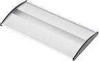 Set of 5 Curved Name Plate Holder 8" x 4" Wall Mount Office Business Door Sign Holder Aluminum Sturdy Office Sign Frame with Adhesive Tape Film for Business Cubicle Custom Display - Silver