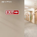 iSYFIX Exit Signs Stickers 6 Pack 12x4 Inch - Laminated Premium Vinyl Directional Right Arrow Signs for Buildings, Office, Workplace, Stores, Schools, Theaters, Parking, Restaurants, Factories