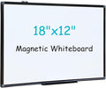 XIWODE 12x18 Inch Magnetic Dry Erase Whiteboard，Black Aluminum Frame Wall-Mounted for Home School Office Conference Room