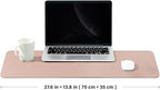 Leather Desk Mat - Non-Slip PU Desk Pad for Office and Home - Desk Organization and Accessories - Ideal for Large Mouse Pad and Desk Mats on Top of Desks (Pink,27.6"x 13.8")