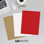 LUXPaper 8.5" x 11" Paper | Letter Size | Ruby Red | 80lb. Text | 500 Qty