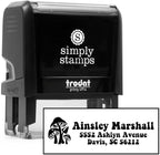 Custom Floral Address Stamp | Choose from 12 Designs | Multiple Ink Color Options | Envelope Return Address Stamp for Couple or Family (Design 12, Large)