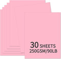 30 Sheets Pink Cardstock 8.5'' x 11'', 250gsm/90lb Heavyweight Cover Cardstock Paper, Thick and Smooth Card Stock Perfect for Invitations, Menus, DIY Cards, Arts and Crafts
