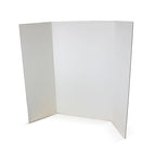 Flipside Products 36” x 48” Project Boards for Presentations, Science Fair, School Projects, Event Displays and Trifold Picture Board, Proudly Made in USA - Clay White - 24 Pack