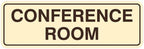 Standard Conference Room Sign - Ivory/Dark Brown - Medium 5 Pack