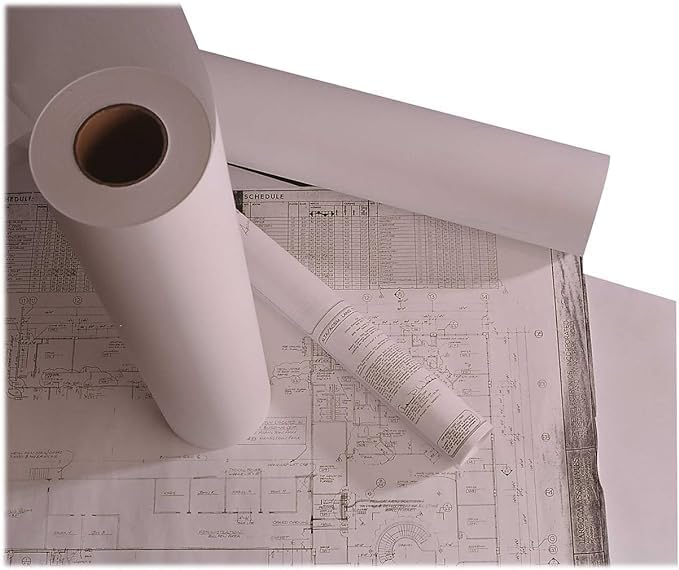 Limited Papers Print Paper | Effortless Printing with 11" x 650' Limited Papers CAD Bond Rolls (4 Rolls/Pack, 3" Core), Perfect for Architectural Designs and Detailed Graphic Prints,