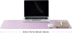 Leather Desk Mat - Non-Slip PU Desk Pad for Office and Home - Desk Organization and Accessories - Ideal for Large Mouse Pad and Desk Mats on Top of Desks (Purple,31.5"x 15.7")