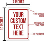 Custom Sign, Personalized Signs for Office, Business, Workplace, Warehouse, Airbnb, Warning Label, Delivery Red Border Signs, 7x10 Inches, Rust Free PVC, Waterproof, Hazard Information, Made in USA
