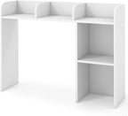 Tangkula Desktop Bookshelf, Countertop Storage Hutch with 5 Shelves for Computer Desk, Desk 3-Tier Display Rack, Multipurpose Wood Desktop Hutch Storage Organizer for Dorm Office Home