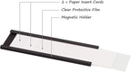 Realth C Channel Magnetic Label Holders 30 Pack 1'' x 3'' with Paper Inserts and Clear Plastic Protectors, Magnetic Data Card Holders File Cabinet Labels for Metal Racks and Shelves