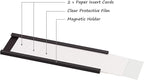 Realth C Channel Magnetic Label Holders 50 Pack 1'' x 4'' with Paper Inserts and Clear Plastic Protectors, Magnetic Data Card Holders File Cabinet Labels for Metal Racks and Shelves