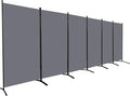 Room Divider 6FT Folding Privacy Screens, 6 Panel Partition Room Dividers w/Freestanding Design, Portable Wall Divider for Room Separtation, Fabric Screen Panel Separator for Home Office School