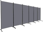 Room Divider 6FT Folding Privacy Screens, 6 Panel Partition Room Dividers w/Freestanding Design, Portable Wall Divider for Room Separtation, Fabric Screen Panel Separator for Home Office School