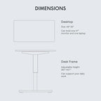 FLEXISPOT EN1 One-Piece Standing Desk with 1-Inch Thick Seamless Desktop, 48"x30" Electric Height Adjustable Desk for Home Office, Multi-Monitor Setups & Easy Assembly, White