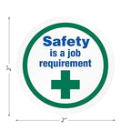 SmartSign Safety is a Job Requirement Pack of 5 Hard Hat Labels | Retro-Reflective, 2" Circle