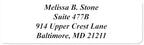 White Personalized Return Address Labels with Elegant Dispenser - Roll of 250 Custom Stickers
