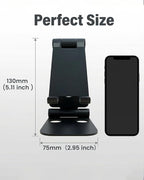 LOXP Tablet Holder Stand, Adjustable Aluminum Alloy Phone Stand, Compatible with 4-13" Tablets Such as iPad Pro 11, 9.7, 10.5, 12.9 Air Mini, Kindle, Tab, iPhone Air 17 Pro Max, Dark Black