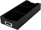 J JACKCUBE DESIGN JackCubeDesign Carbon Fiber Business Card Organizer Coupon Holder Name Card Organizer Name Card Holder With Removable Divider For Desk(4.29 x 1.76 x 9.75 inches)- :MK171
