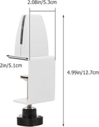 TEHAUX 2pcs Desk Partition Clip Hole Desktop Mount Clamp on Desk Accessories for Office Screen Partition Clip Thickened Base