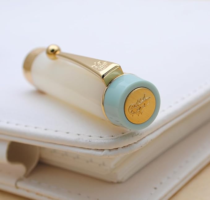 JINHAO 100 Fountain Pen with Ink Converter (Medium Nib 0.7mm, Light Green)