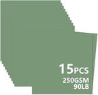 15 Sheets Sage Green Cardstock 12"x12",250gsm/90lb Heavyweight Cover Cardstock Paper, Thick and Smooth Card Stock Perfect for Card Making, Scrapbooking and Crafts (Sage Green)